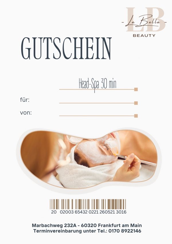 Head Spa Gutschein